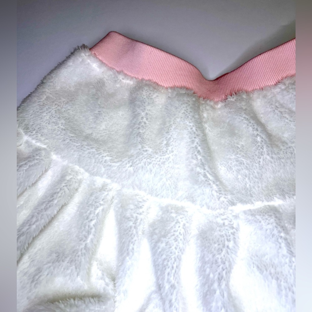 Faux Fur Lolita Coquette Style White & Pink Skirt w/ Built-In Shorts Rare - Picture 8 of 11